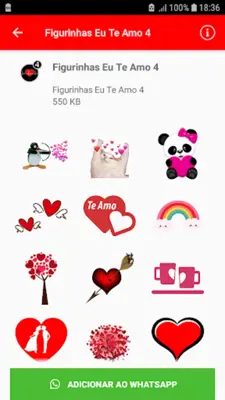 Stickers I Love You android App screenshot 0